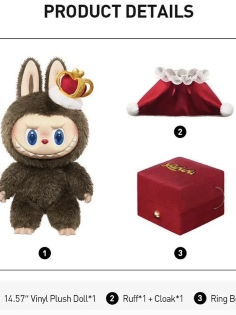 Pop Mart Labubu The Monsters Let's Checkmate Plush King New In Box - Picture 4 of 5